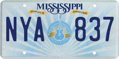 MS license plate NYA837