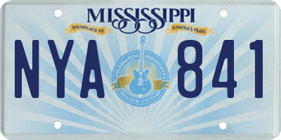 MS license plate NYA841
