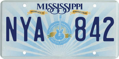 MS license plate NYA842