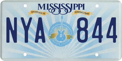 MS license plate NYA844