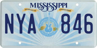 MS license plate NYA846
