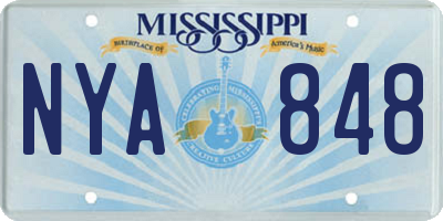 MS license plate NYA848