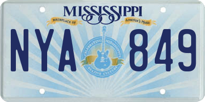 MS license plate NYA849