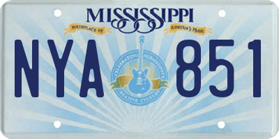 MS license plate NYA851