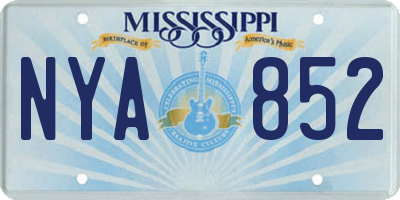 MS license plate NYA852