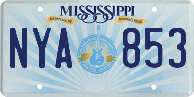 MS license plate NYA853