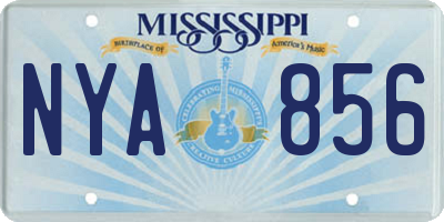 MS license plate NYA856