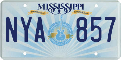 MS license plate NYA857