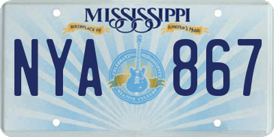 MS license plate NYA867