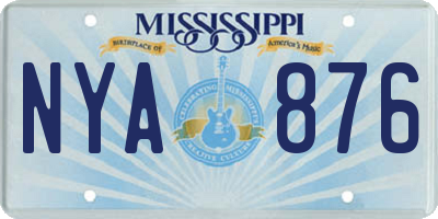 MS license plate NYA876