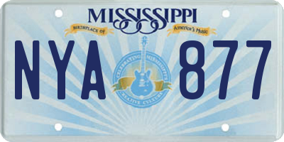MS license plate NYA877