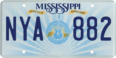 MS license plate NYA882