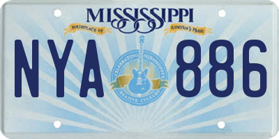 MS license plate NYA886