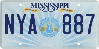 MS license plate NYA887