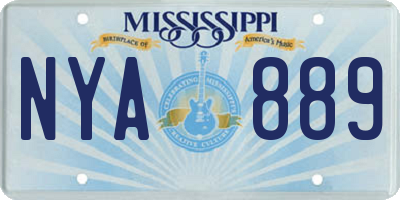 MS license plate NYA889
