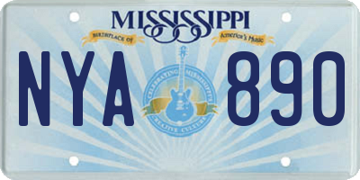 MS license plate NYA890