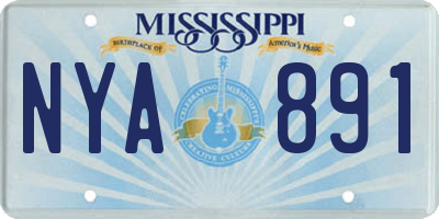 MS license plate NYA891