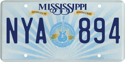 MS license plate NYA894