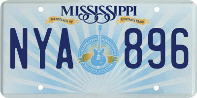 MS license plate NYA896