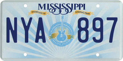 MS license plate NYA897