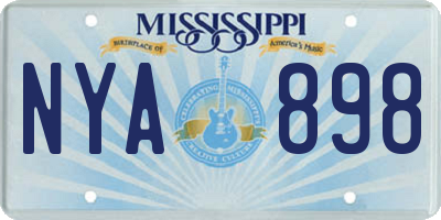 MS license plate NYA898