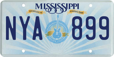 MS license plate NYA899