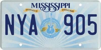 MS license plate NYA905