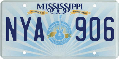 MS license plate NYA906