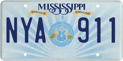 MS license plate NYA911