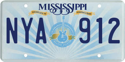 MS license plate NYA912