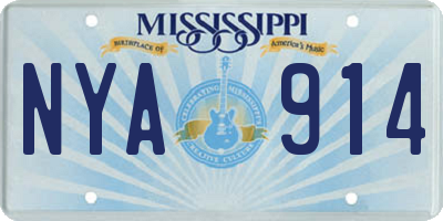 MS license plate NYA914