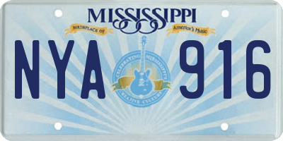 MS license plate NYA916