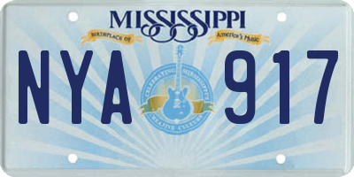 MS license plate NYA917