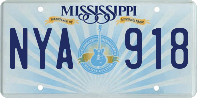 MS license plate NYA918