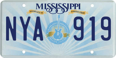 MS license plate NYA919