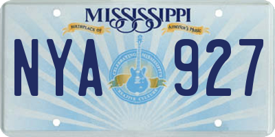 MS license plate NYA927
