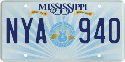 MS license plate NYA940