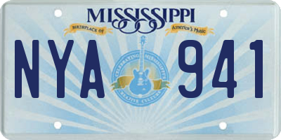 MS license plate NYA941