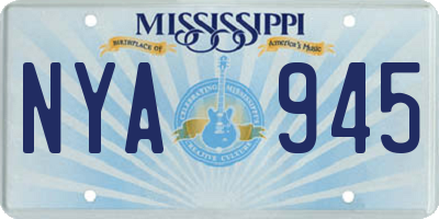 MS license plate NYA945