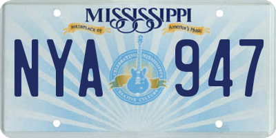 MS license plate NYA947