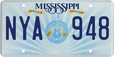 MS license plate NYA948