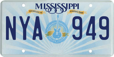 MS license plate NYA949