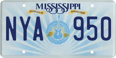 MS license plate NYA950