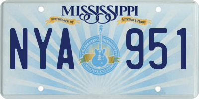 MS license plate NYA951