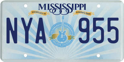 MS license plate NYA955