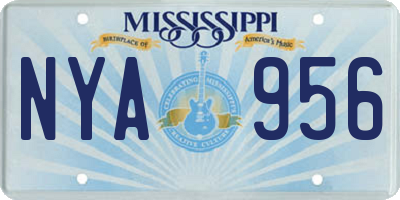 MS license plate NYA956