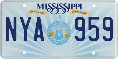 MS license plate NYA959