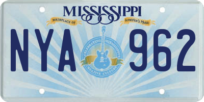 MS license plate NYA962