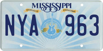 MS license plate NYA963