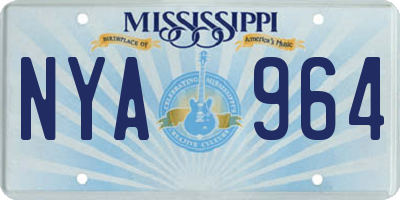 MS license plate NYA964